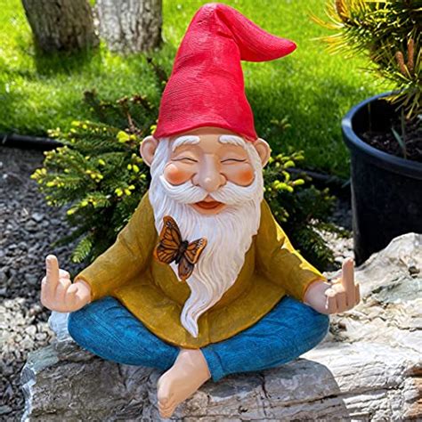 Mood Lab Garden Gnome Zen Gnome Statue Inch Tall Lawn Gnome