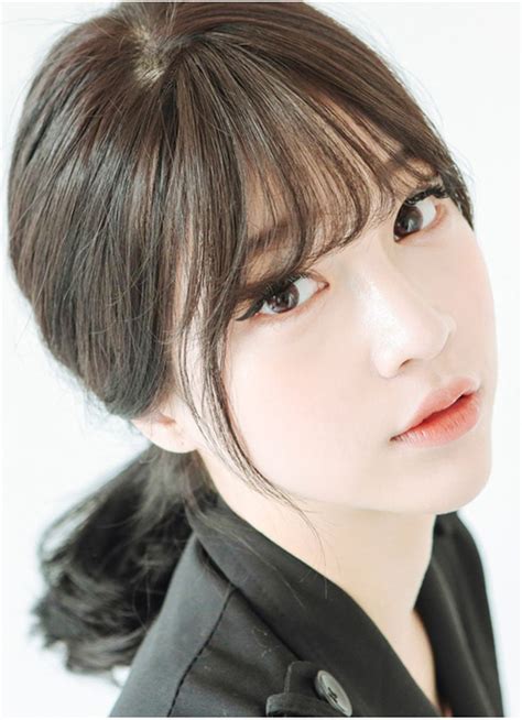 Korean Bangs Thin Version Non Shiny In Korean Short Hair Bangs