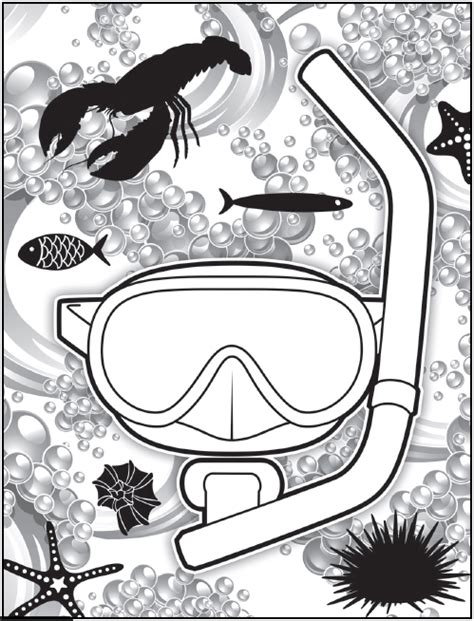Snorkel colouring in page | Healthy Kids