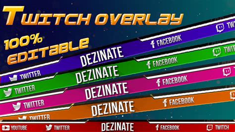 Free Twitch Youtube Overlay 100editable Download Psd Youtube