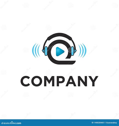 Play Audio Visual Ready Made Logo Stock Illustration Illustration Of