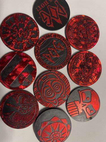 Pogs Pog Slammers Usa Series 1 And 2 Mb Games Red Genuine Wpf Rare Ebay