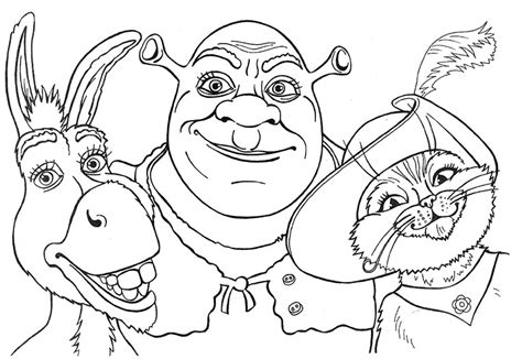 Shrek Characters Coloring Pages