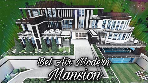 Bloxburg Bel Air Modern Mansion Tour No Large Plot Youtube