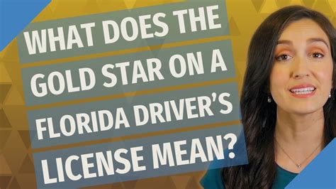 What Does The Gold Star On A Florida Drivers License Mean Youtube