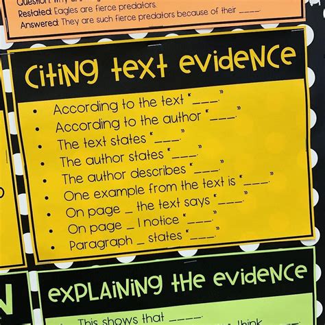 This Citing Text Evidence Poster Is A Freebie In My Tpt Store • Its