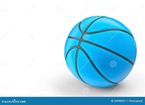 Blue Basketball Ball Isolated On White Background Stock Illustration