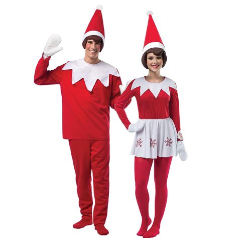 Adult Elf On The Shelf Couples Costume Thepartyworks