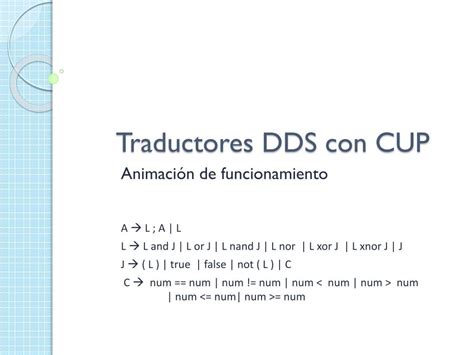 PPT Traductores DDS Con CUP PowerPoint Presentation Free Download ID