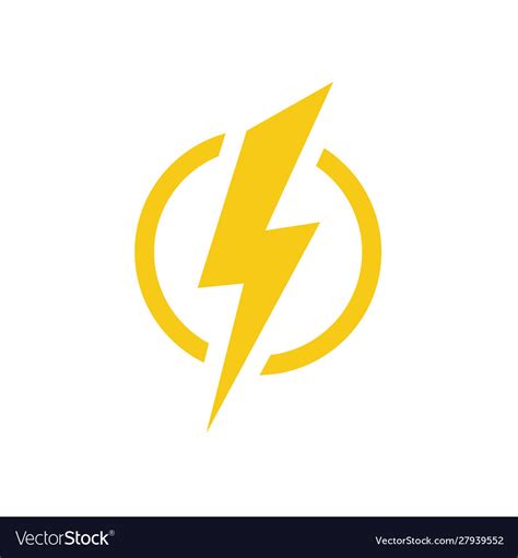 Electric Lighting Icon Power Symbol Royalty Free Vector