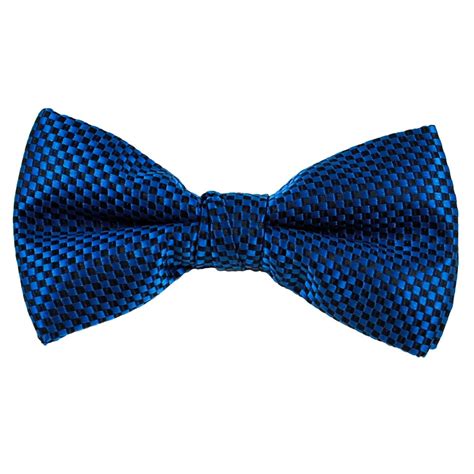 Royal Blue And Black Micro Checked Bow Tie From Ties Planet Uk