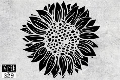 Sunflower Silhouette Svg