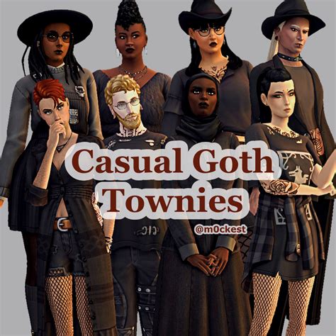 Casual Goth Vanilla Townies The Sims 4 Sims Households Curseforge