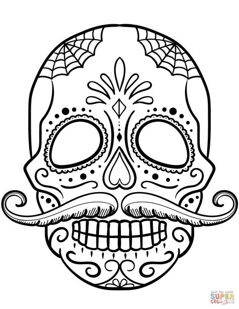 Download 1,320 skull coloring stock illustrations, vectors & clipart for free or amazingly low rates! Sugar Skull Drawing at GetDrawings | Free download