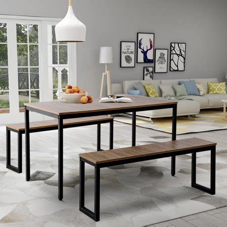Get the best deal for kitchen table sets from the largest online selection at ebay.com. ModernLuxe 3 Piece Dining Set, Kitchen Table with Benches ...