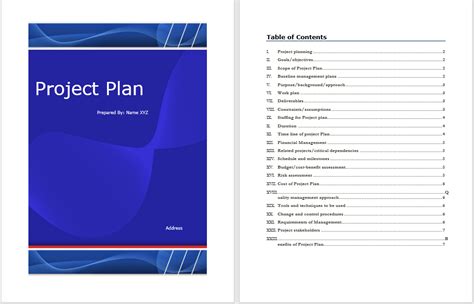 Project Plan Template Word Templates For Free Download