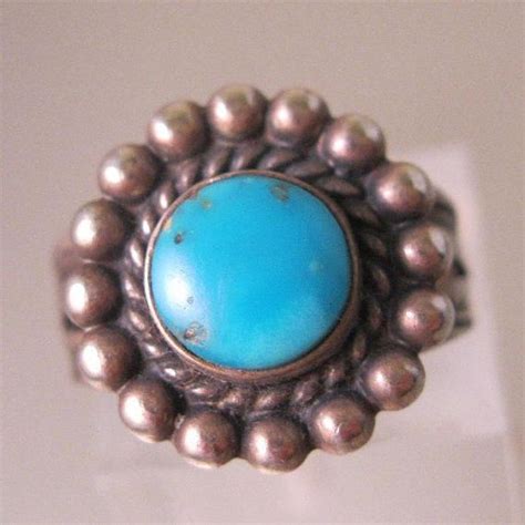 Bell Trading Post Turquoise Sterling Silver Ring Size Etsy