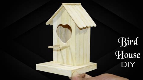 How To Make A Easy Bird House Diy Popsicle Stick Birdhouse Idea For