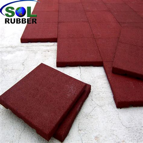 50mm Safety Outdoor Interlocking Rubber Floor Tiles For Playground