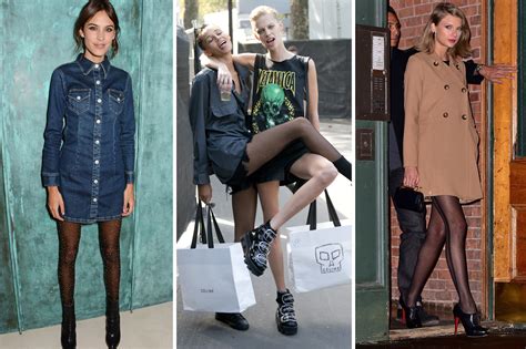 How To Wear Pattern Tights Alexa Chung Teen Vogue