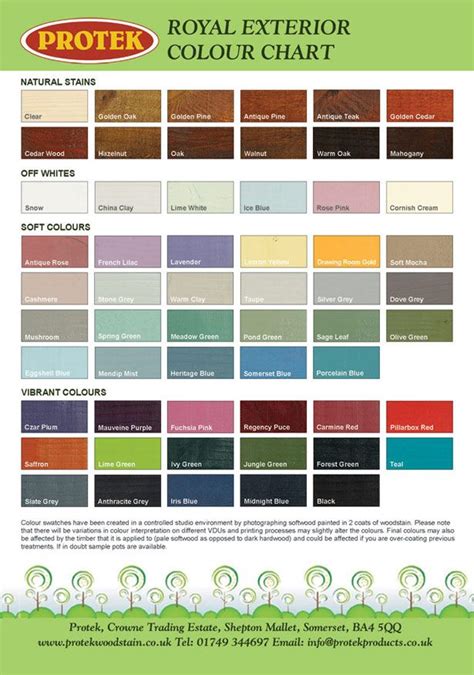 Ace Royal Paint Color Chart