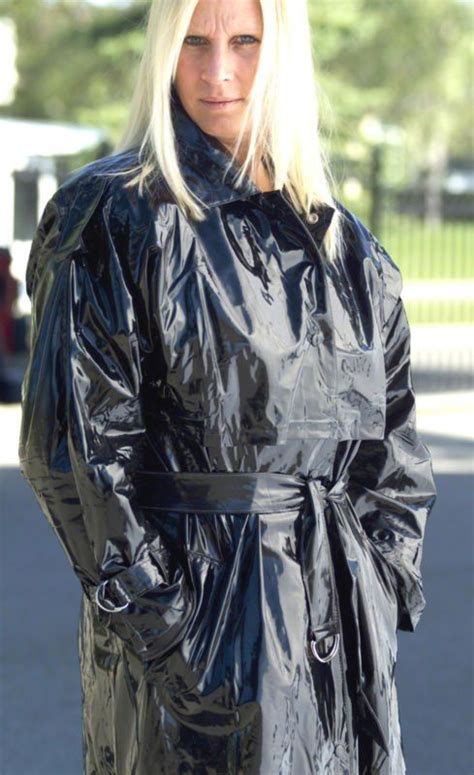 Black PVC Raincoat Vinyl Raincoat Pvc Raincoat Rainwear Fashion
