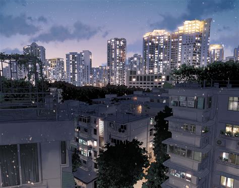 Wallpaper Japan Landscape Dark City Cityscape Night Anime Reflection Skyline