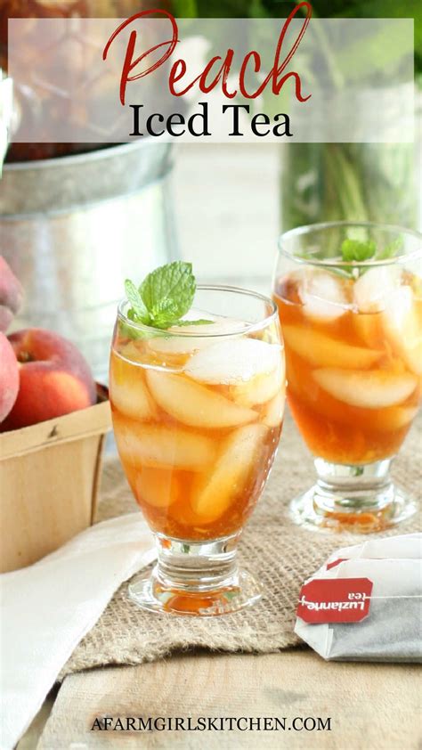 Peach Sweet Tea Uses Simple Ingredients Sweet Tea Recipes Iced Tea
