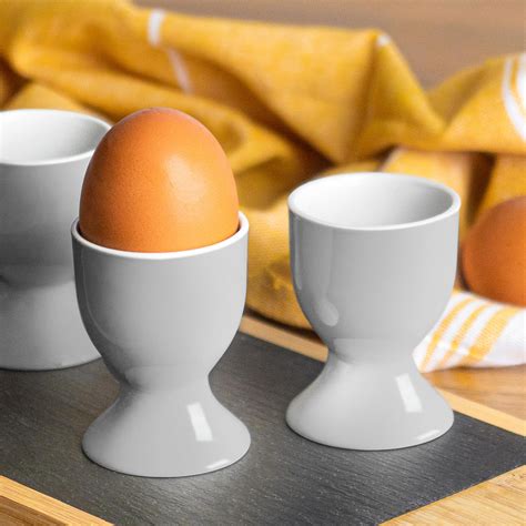 Egg Cup Porcelain Breakfast Hard Soft Boiled Eggs Dipping Holder Grey