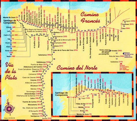 Mapas Do Caminho De Santiago Caminho De Santiago De Compostela O