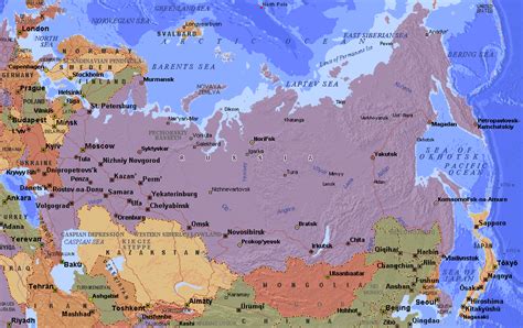 Россия)، المعروفة رسمياً باسم الاتحاد الروسي أو روسيا الاتحادية (بالروسية: Trans - Siberian Railway Route Russia - TravelsFinders.Com