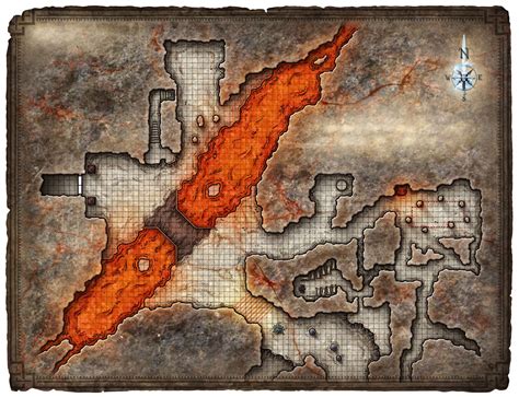 Map Downloads Dungeon 200 Hall Of The Fire Giant King Map 4 Digital Dm And Player Versions