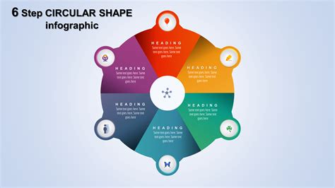 10powerpoint 6 Step Circular Shape Infographic Powerup With Powerpoint