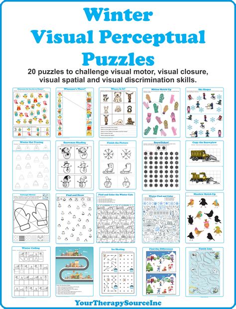 Winter Visual Perceptual Puzzles Your Therapy Source
