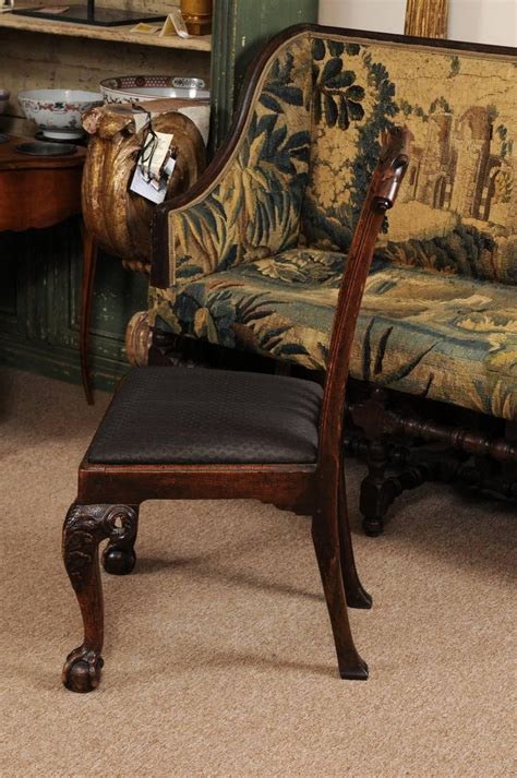 18th Century English Chippendale Side Chair In Walnut With Pierced Back
