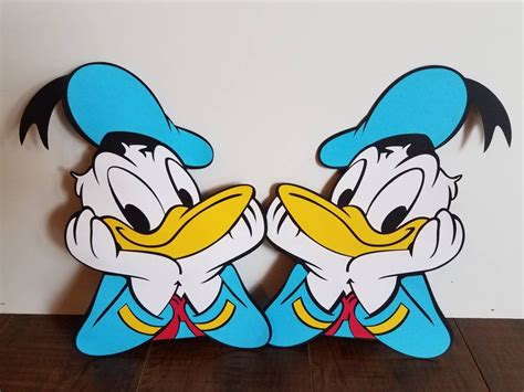 Large Donald Duck Die Cut Mickey Mouse And Friends Mickey Etsy