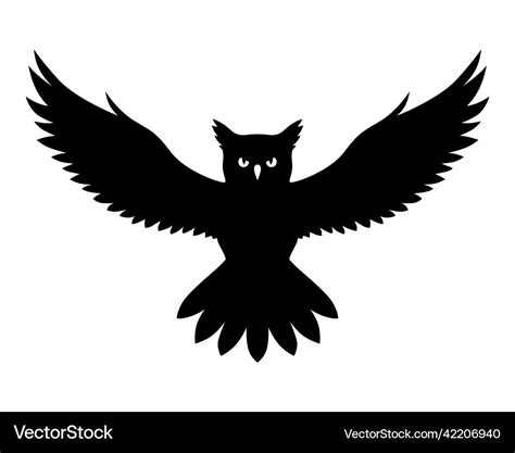 Owl Silhouette Icon Royalty Free Vector Image Vectorstock