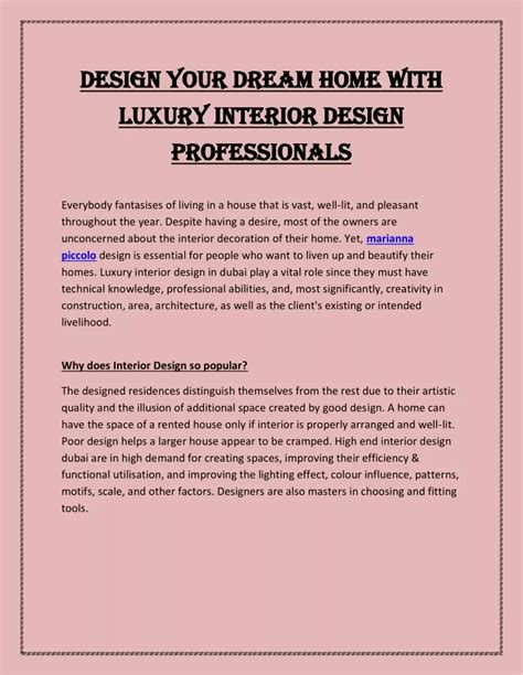 Ppt Design Your Dream Home With Luxury Interior Design Professionals