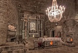 Saint Kinga's Chapel, located 1,000 ft underground in the Wieliczka ...