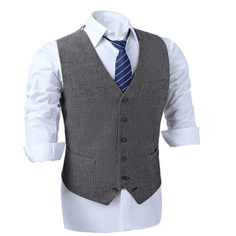 Mens Vests Herringbone Tweed Vests Slim Mens Suit Vests Custom Made