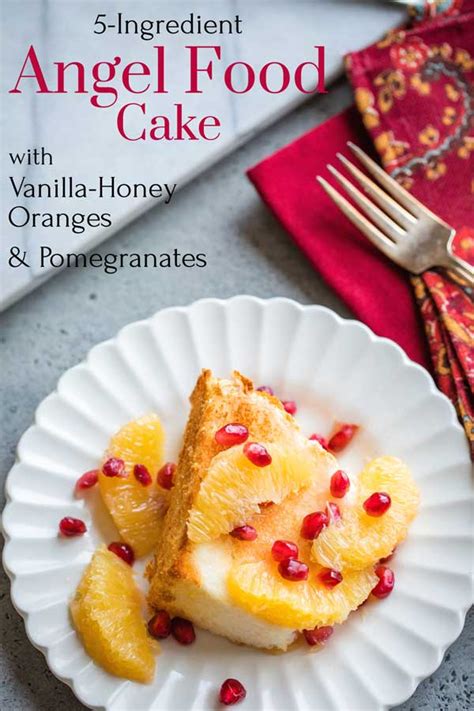 A whipping agent, such as cream of tartar, is commonly added. Quick and Healthy Angel Food Cake Dessert with Vanilla-Honey Oranges - Two Healthy Kitchens