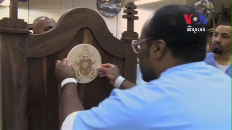 Philadelphia Prison Inmates Make Chair For Pope Francis