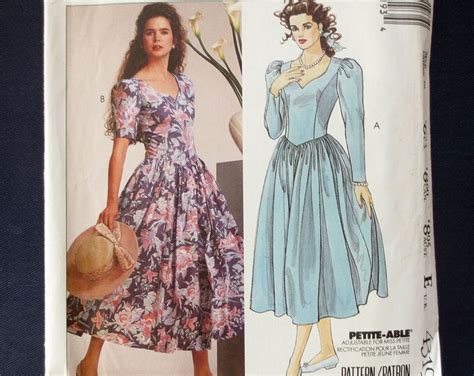 1989 Laura Ashley Dress Uncut Vintage Sewing Pattern Mccalls Etsyde