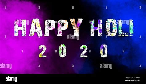 Happy Holi 2020happy Holi Text Background Stock Photo Alamy
