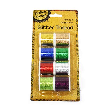 Krafters Korner Glitter Thread 8 Pack