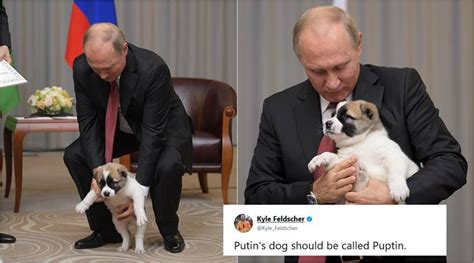 Photos Of Vladimir Putin With Puppy Ted By Turkmenistan President