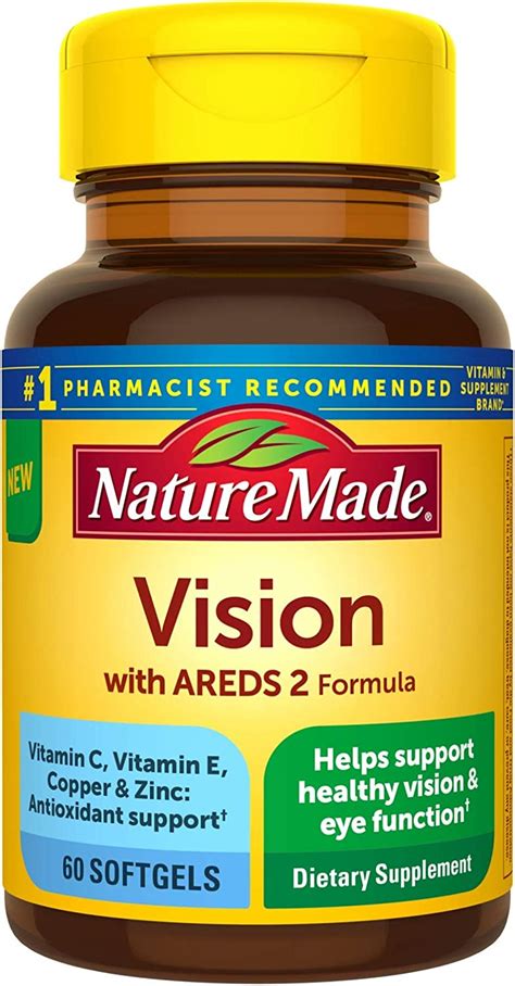 Nature Made Visión Con Fórmula Areds 2 Vitaminas Para Los Ojos Con Luteína Y Zeaxantina