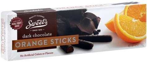 Sweets Dark Chocolate Orange Sticks 105 Oz Nutrition Information