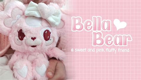 Bella Bear Plushie Plush Kawaii Cute Pink Girly Etsy