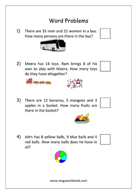 Addition word problems in addition section. Addition And Subtraction Word Problems - Story Problems ...